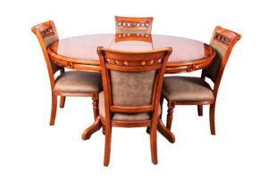 Juego de Comedor ovalado de Madera (Mesa + 6 Sillas)