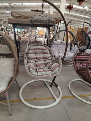 Sillón Colgante Ratán Rayado