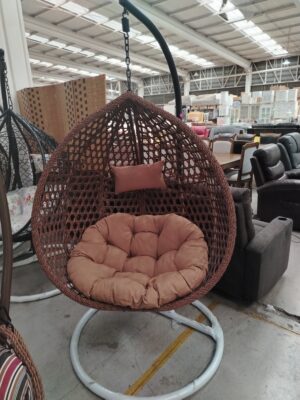 Sillón Colgante Ratán Café