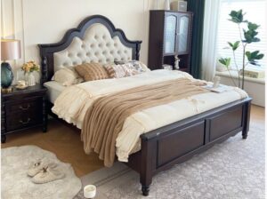 Cama king caoba oscuro