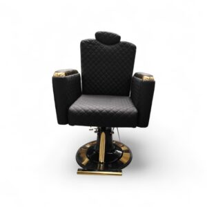 Sillón Reclinable Barber Luxury Black Gold