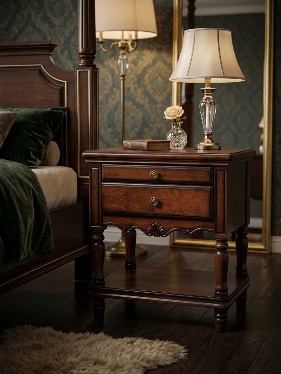 Velador Clásico Roble Americano Elegance - Imagen 3