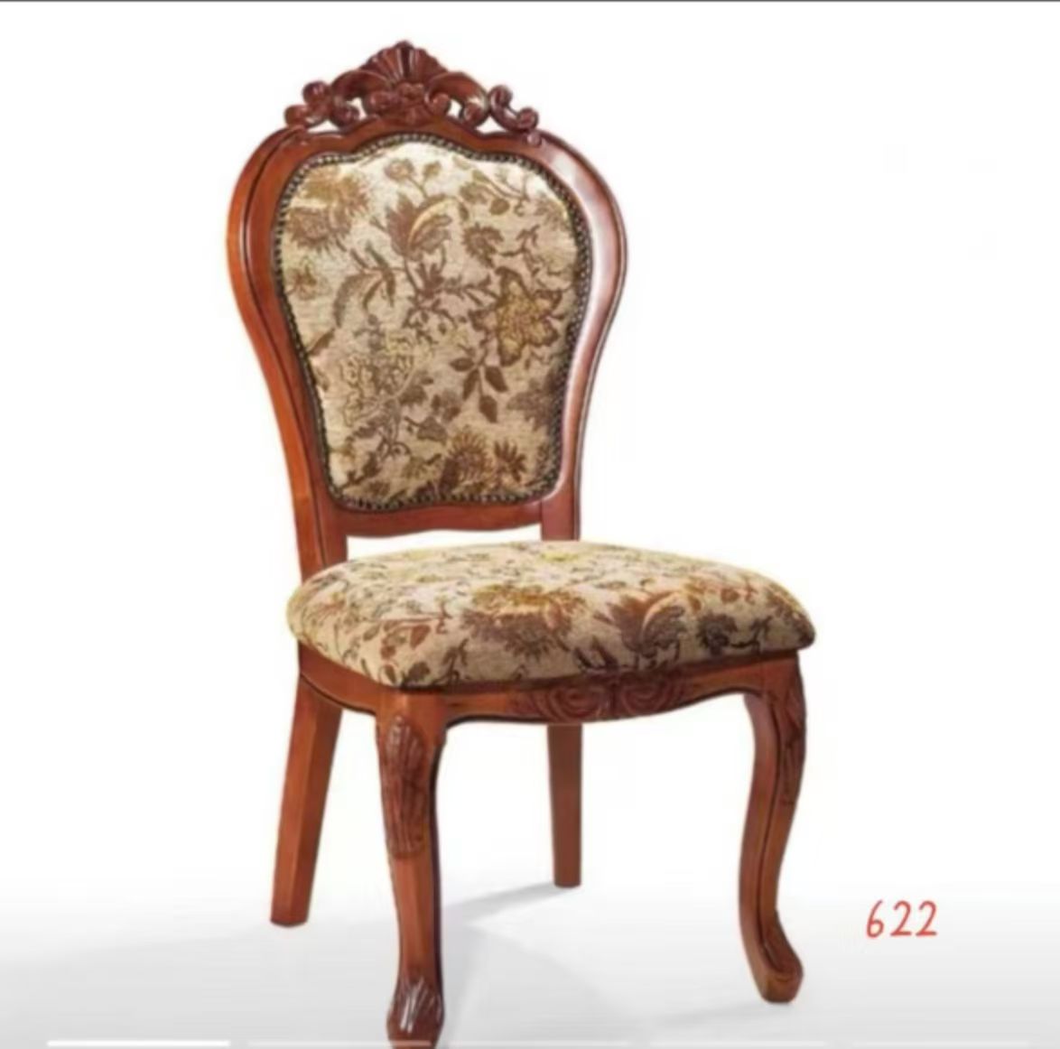 Silla Clásica Roble Tapiz Floral