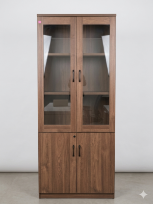 Librero con puertas vidrio
