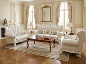 Juego de Sillones Coloniales Blanco